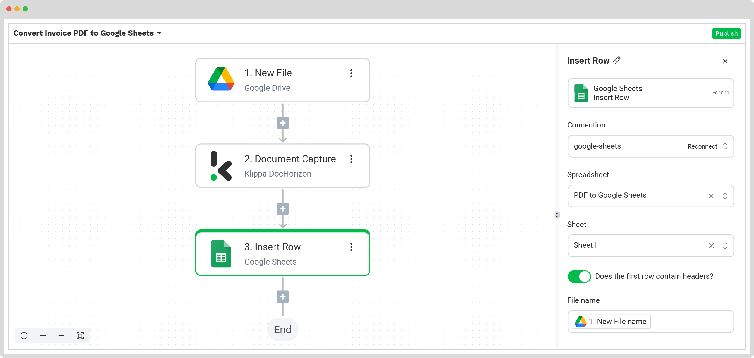 screenshot of Klippa DocHorizon